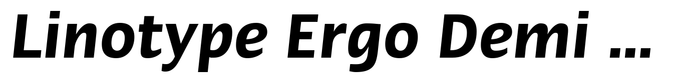 Linotype Ergo Demi Bold Condensed Italic